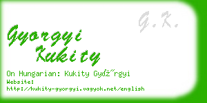 gyorgyi kukity business card